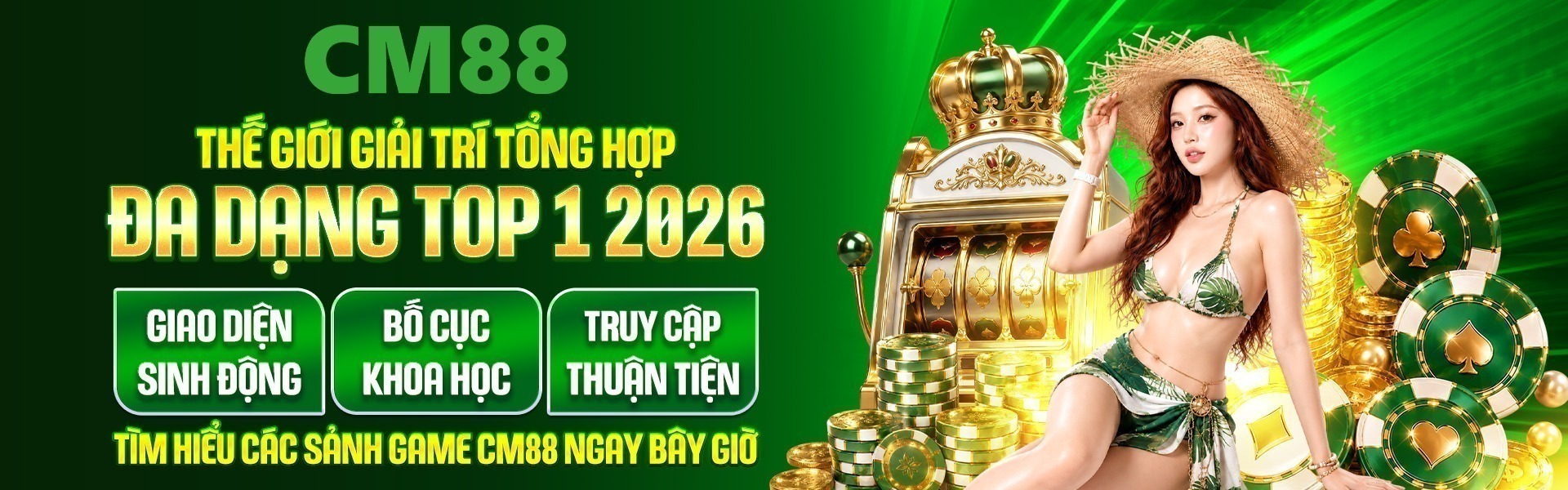 4. CM88 sở hữu loạt sảnh casino đa dạng phong cách, mang đến trải nghiệm mới mẻ được nhiều người chơi yêu thích.
